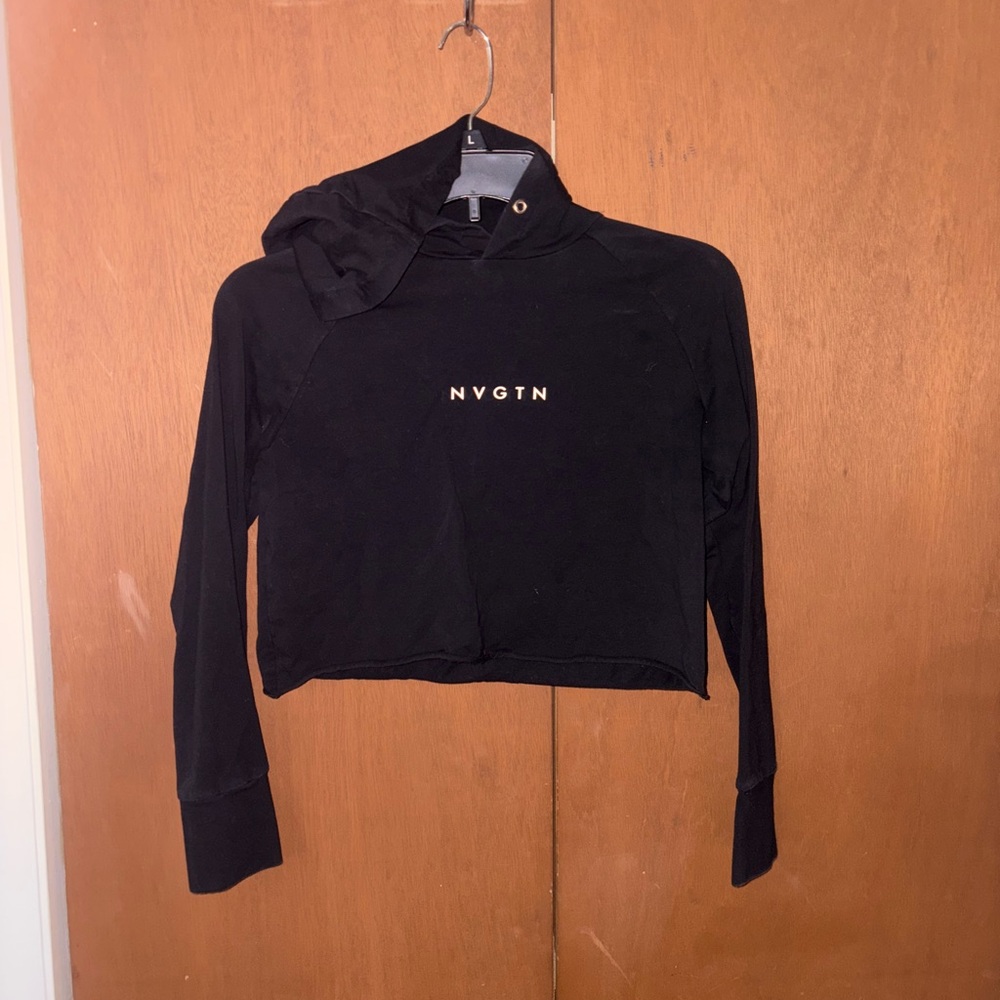 NVGTN Black Crop Hoodie Top